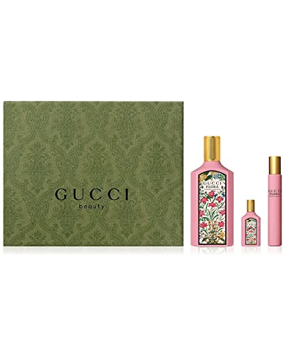 Подаръчен комплект на Аромата вода Gucci Flora Gorgeous Gardenia е от 3 Части за Жени