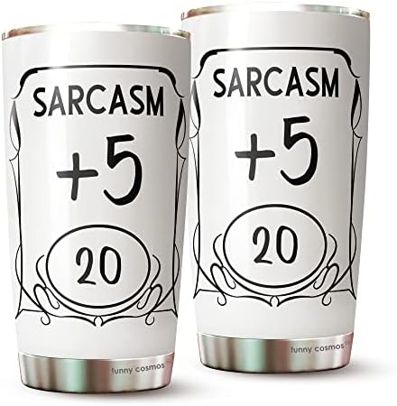 Кафе чаша Kozmoz Inspire D & D от неръждаема стомана, 20 Грама - Забавни чаши за Кафе Dungeons Сарказъм - Подарък от D & D, за жени и за мъже са Чудесен подарък за любителите на DnD Драк?
