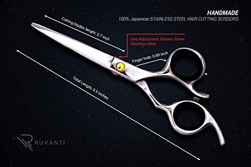 Професионални ножици за коса с бритвенными остриета за лявата ръка - Фризьорски ножици за лявата ръка - Ножица за лява ръка от японска неръждаема стомана Super Cobalt 6,5 -
