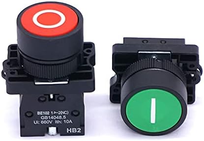 FACDEM 22 мм AC 660 В 10A Незабавен вход-изход Червен Зелен Знак БЕЗ кнопочного ключа С ЦПУ