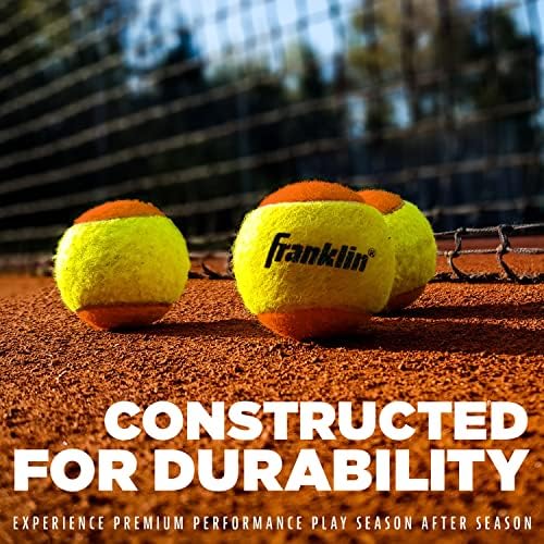 Тенис топки Franklin Sports за начинаещи - топки за Тенис за начинаещи - Тенис топки без налягане - Отлични за тренировки - 3 опаковки тенис топки с нисък отскок - Всички топки, за да корта