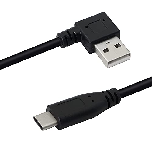 PNGKNYOCN Кабел-USB адаптер 90 градуса под прав ъгъл USB 2.0 (тип-A) Включете към USB 2.0 (Тип C) Щекер Кабел за бързо зареждане и синхронизация на данни (25 см)