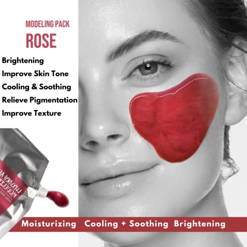 Dermabell Korea Full Essence -Луксозна Козметична която симулира маска за лице с отлепване гел ROSE, против стареене и бръчки, осветляющая, хидратиращ, успокояващ (1 кг гел + 100 грама прах, 20-30 пъти)