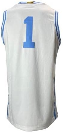 Рой Уилямс Подписа Бяла Баскетбольную Фланелка UNC Jordan Brand Limited JSA ITP - Баскетболни топки за колеж С Автограф