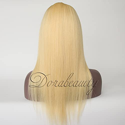 Dorabeauty #613 Platinum Блондинистый Перука Дантела Отпред Бразилски Перука От Девствени Косата 13 * 4 HD Бесклеевое Дантела, Предварително Выщипанное с Детски коса 150% от общат