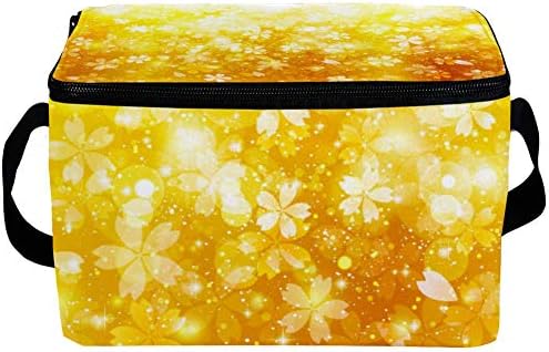 Фланец Обяд-Бокс, Изолирано Кутия за Bento за Мъже И Жени И за Възрастни, многократна употреба Ведерко за Обяд с пагон Златни Цвете