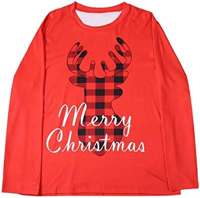 Семеен Пижамный Комплект DIYAGO, за да е Подходяща За Коледа Риза с дълъг ръкав и Панталони, Празнична Забавна нощница, Пижамный Комплект за сън, Облекло за почивка