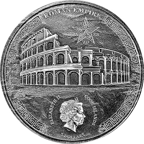 2021 ДЕ Римската империя PowerCoin Валентин Iii 1 Унция Сребърна монета 5 $ Острови Кук 2021 Антични Гарнитури