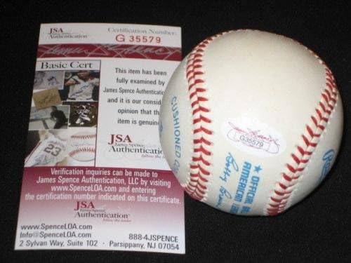 Истински бейзболни топки Rawlings Oal с Автограф Ела Холлингсворта Браунса, Редки бейзболни топки Jsa с автограф