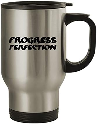 Molandra Products Progress Perfection - Пътна Чаша от Неръждаема Стомана с тегло 14 грама, Сребрист