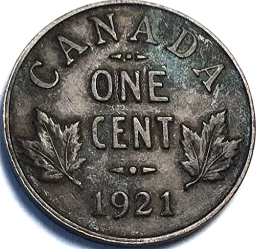 1921 Без знака на ментата Канадски Цент Канада КМ#28 Продавачът Пени Много Добър