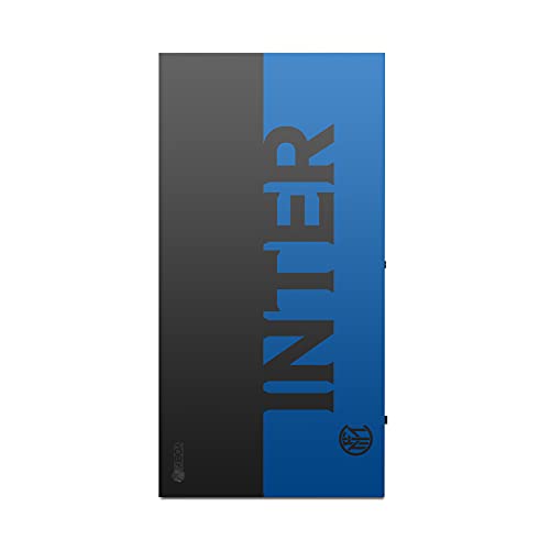 Дизайн на своята практика за главата Официално Лицензиран Inter Milan Синьо и Черно С пълна Логото, Матова повърхност Винил Стикер, Чанта за игра кожа, Съвместим с конзола Xbox Series X
