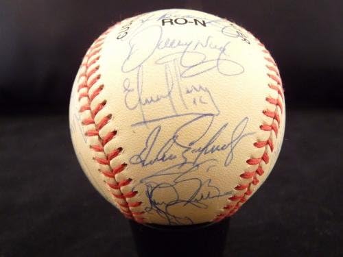 1998 Екип Braves Подписа Автографи x36 ONL Baseball PSA е Гарантирано - Бейзболни топки с Автографи