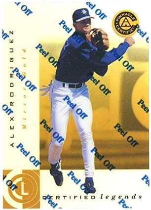 1998 Pinnacle Certified Mirror Gold 144 Издаване на Теста за обявяване в несъстоятелност на Алекс Родригес - Бейзболни картички без подпис