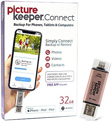 Флаш памет Picture Keeper Connect Photo & Video USB устройства на Apple, Android и PC, Флаш памет 32 GB, Розово злато