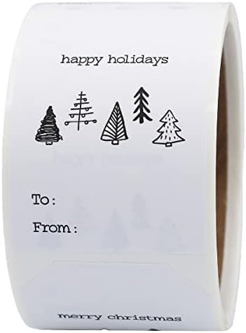 Бяла Вила Коледно Дърво, Коледни Празнични Подаръци Етикети Етикети 2 x 3 Инча Само на 100 Етикети