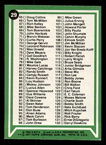 Баскетбол NBA 1977-78 Topps 29 списък 1-132 EX /NM