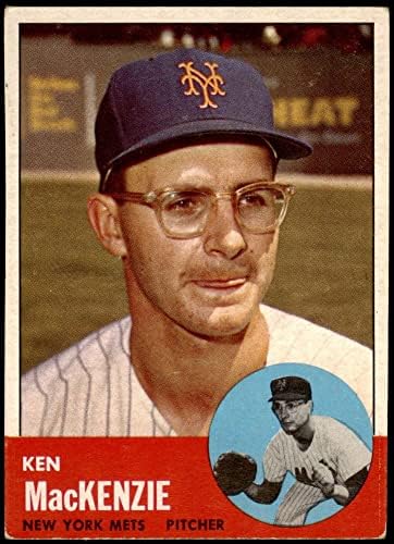 1963 Topps 393 Кен Макензи, Ню Йорк Метс (Бейзболна картичка) VG+ Метс