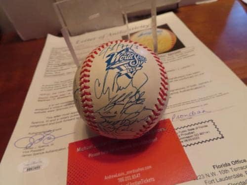 Шампион от Световните серии 1999 г. екипът на Ню Йорк Янкис Подписа бейзболни 27 топки sigs jsa - Бейзболни топки с автографи