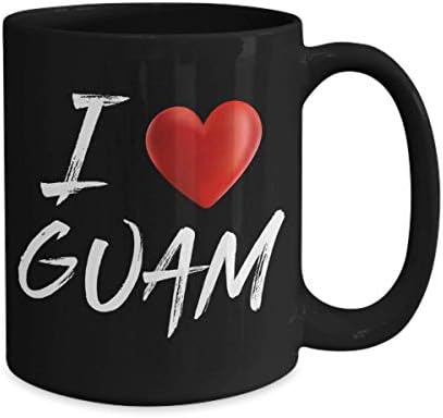 Аз с цялото си Сърце Обичам Гуамскую Туристическа Сувенири Кафеена Чаша
