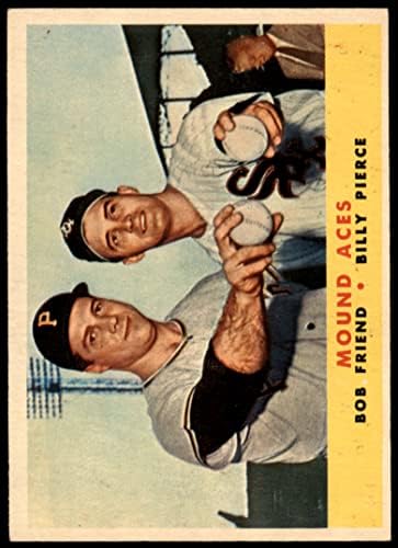 1958-Добрите аса № 334 Могила Бил Пиърс /Роб Френд Чикаго/Питсбърг Уайт Сокс/Пирати (Бейзболна картичка) на БИВШИЯ Уайт Сокс/Пирати
