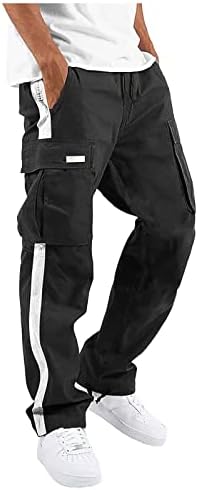 DuDubaby Мъжки Спортни Панталони Обикновена засаждане на Карго Панталони За Джогинг Панталони Карго С Панельными Джобове на Панталон
