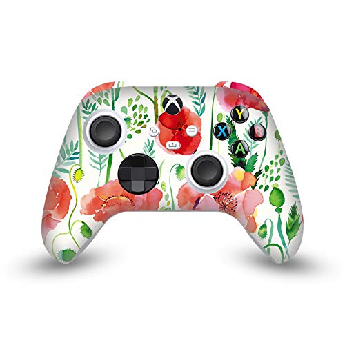 Дизайн на своята практика за главата Официално Лицензиран Ninola Red Art Flower Mix Vinyl Стикер Детска Стикер На Кожата, която е Съвместима С контролер Xbox X Series / S