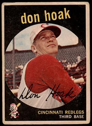 1959 Topps 25 Дон Хоак Синсинати Редс (Бейзболна картичка) СПРАВЕДЛИВИ червени