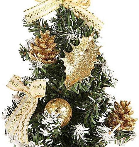Изкуствена Мини-Коледна елха SHUISHU led Настолна Коледно дърво на батерии за украса на Коледното плотове Централен елемент 1123 (Цвят: C размер: 40 см)