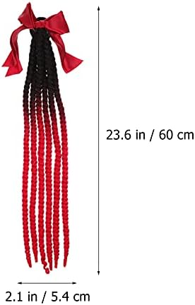 LIOOBO Опашка Градиентный рамповый каска за коса, украса за перука, мотоциклети опашка, расти, за жени, мъже, черен, лилав