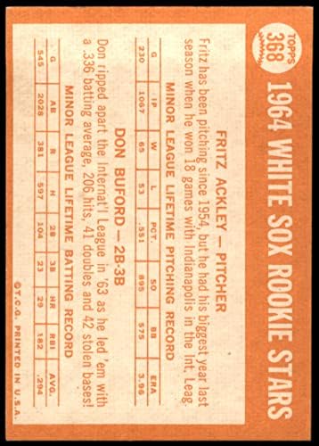 1964 Topps # 368 Начинаещи Уайт Сокс Дон Бюфорд/Фриц Ackley Чикаго Уайт Сокс (бейзболна картичка) NM+ Уайт Сокс