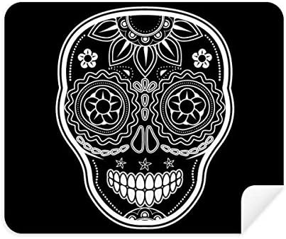 Черно-Бял Мексико за Деня на Мъртвите Плат За Почистване на Екрана за Пречистване на 2 елемента Замшевой тъкан