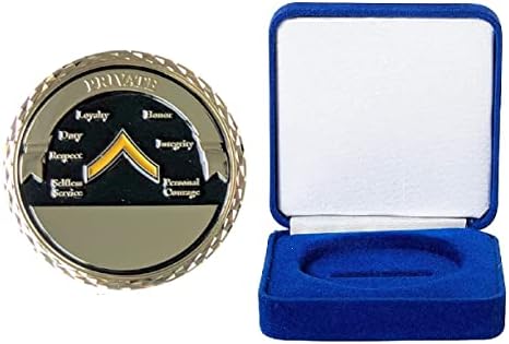 Монета Войници на обикновения ранг на армията на Съединените Щати в целия предизвикателство Синьо Кадифе Витрина