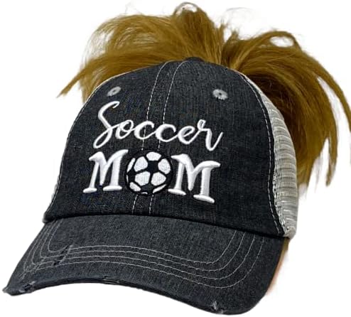 Cocomo Soul Женска Футболна Шапка За Мама | Soccer Mom С Мръсни Греда И Висока Опашка, Шапка 701 Тъмно Сив