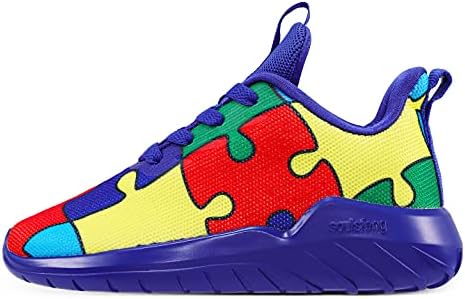Soulsfeng/ Детска Тенис обувки, Лека Дишащи обувки за бягане за Момчета, Модерни Панорамни маратонки за Момичета (на Малко дете/Голямо бебе)