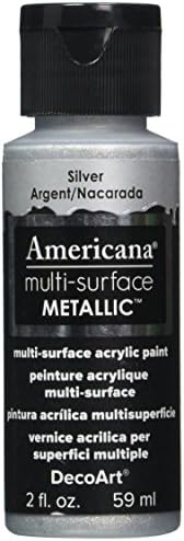 Многослойна Метална боя DecoArt Americana, 2 Унции Сребро