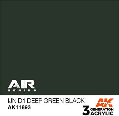 AK Acrylics 3Gen въздухоплавателни средства AK11893 IJN D1 Тъмно-Зелено-Черен (17 мл)
