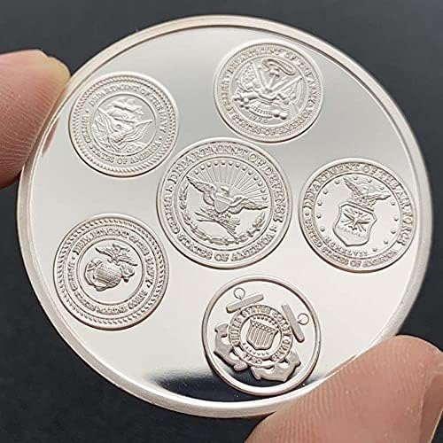 Американска Икона Пет Армии Сребърно Покритие Айде Са Подбрани Монета За Подарък Лъки Challenge Монети