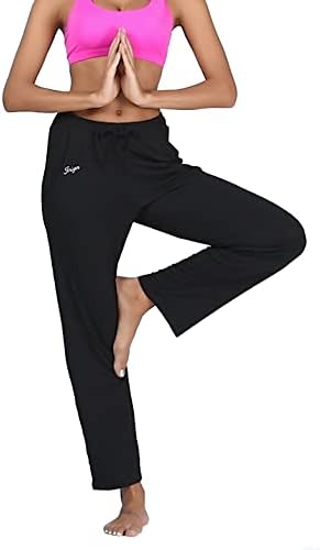 Дамски панталони за Йога Jorlyen, Дълги Удобни Панталони на експозиции от Модала, Преки Свободни Панталони за Йога, Спорт с Джобове