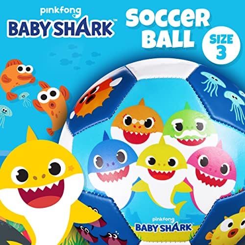 Голямо шоу Capelli Sport Baby Shark! Детска Футболна топка, 3 размера, Семеен Дизайн, Официално Лицензиран по Футбол за момчета и момичета-футболисти, мулти