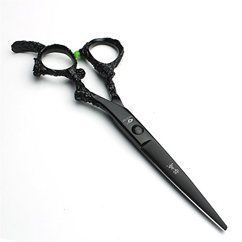 6-инчови професионални ножици за коса, съобразени с черни фризьорски ножици, ножици за фризьор (ножици за рязане)