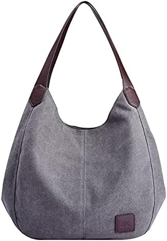 FVOWOH Чанти-скитник за жени, вельветовая чанта-тоут среден размер на мълния, ежедневни чанти през рамо в стил бохо за жени, черна чанта през рамо, кожена (a1-сив)