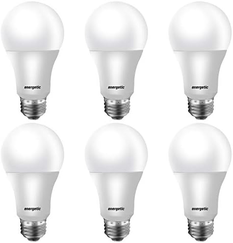 Енергиен еквивалент на 60 W, Led лампа A19, Топъл Бял цвят 3000 До Средна База E26, Led лампа Без регулиране на яркостта, 750лм, 6 опаковки по UL