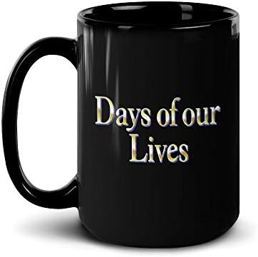 Черна чаша с логото на NBC Days of Our Lives - 15 грама