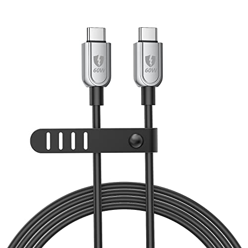 Кабел NTONPOWER USB C-C USB кабел, Кабел за 60 Вата 6,6 фута Type C-Type C, Кабел за бързо зарядно устройство Type C за MacBook Pro/ air, iPad Pro 2022, iPad Air 4, iPad Mini, 6, Galaxy S23, Pixel, Ключ