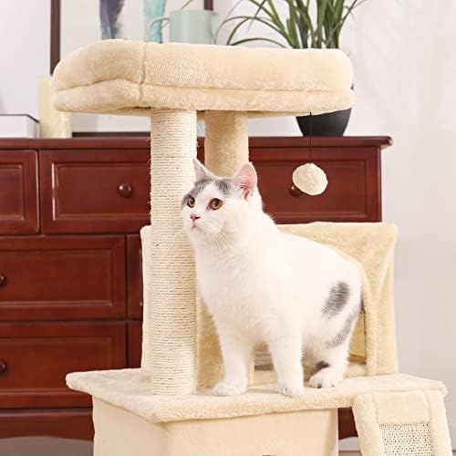 Когтеточка за коте TOTOU Котка на Дърво с играчка мишка Легло на най-високо ниво за Спокоен сън от сезал за игри (Цвят: A, Размер: One size)