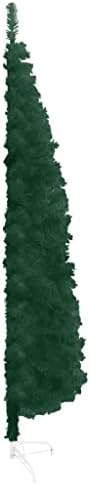 VidaXL Тънка Изкуствена Други Коледната елха с Поставка Зелен цвят 70,9