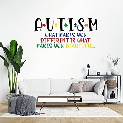 Аутизъм-ми Суперсила, Vinyl Стикер на Стената, Информираност за аутизма, Стикери за Стена, Парче от Пъзела, Поддръжка на Аутизъм, Декоративни Стикери за стени, Стикер за детска Художествен декор, Стикер за Хол, Спалня,