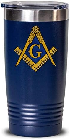 Масонски чаша - Квадрат с символ на масона и компас - Подарък за аксесоари подаде масонството - Принц-хол шотландски йоркския ритуал, подаръци Брат Майстор на Масона от ЗНЗ - 20 грама