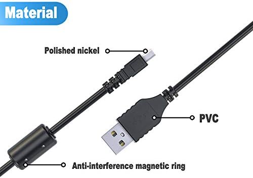 USB кабел UC-E6, 3-Крак USB Mini-B, Универсален Кабел за трансфер на данни за цифров фотоапарат, Кабел за Зарядно устройство, Съвместим с цифрови камери на Nikon CoolPix, L, D, P Series